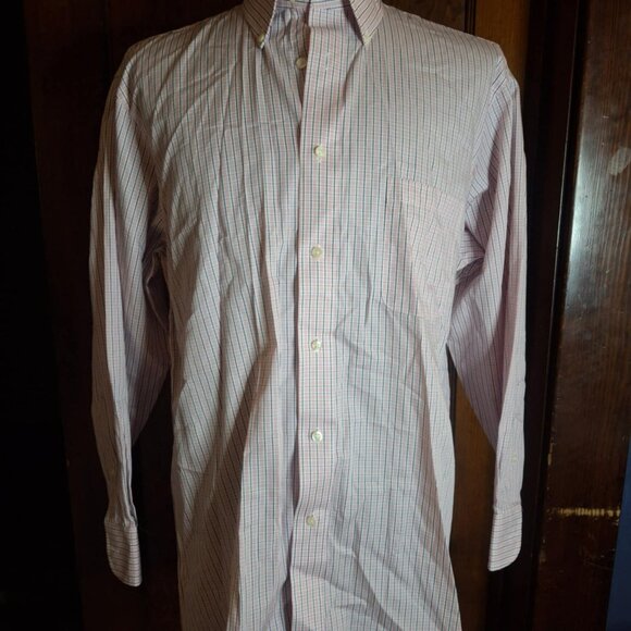 Chaps Regular Fit Button Down - Pink/Blue/White - Picture 1 of 4